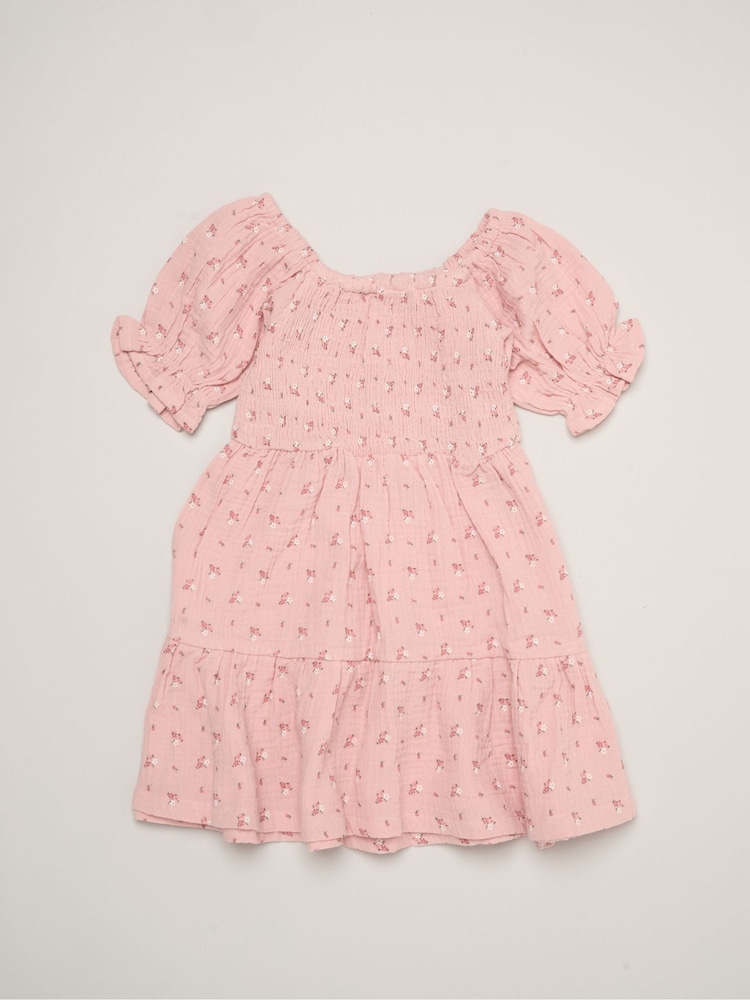 Miss Light Pink Floral Print And Chambray Dresses 2 Pack - Image 5 of 5