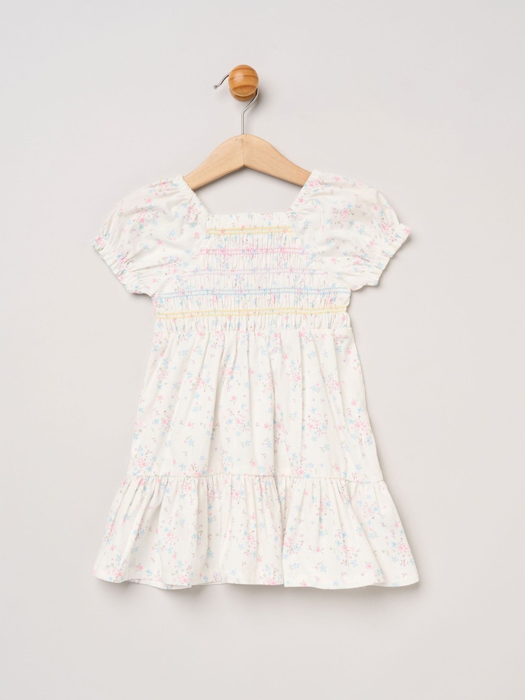 Miss Floral Embroidered Smocked Dress Set - Imagen 2 de 5