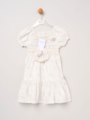 Miss Floral Embroidered Smocked Dress Set - Imagen 4 de 5
