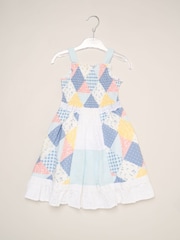 Miss Blue Gingham Patchwork And Broderie Dress - Image 2 of 3