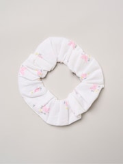 Miss White Butterfly Embroidered Smocked Dress With Scrunchie Set - Image 4 of 5