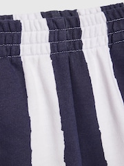 River Island White Dinosaur T-Shirt And Striped Shorts Set - Image 4 of 4