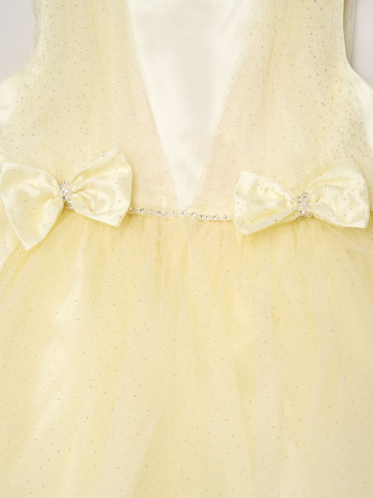 Miss White Tulle Dress With Rhinestone And Bows Set - Image 3 of 3 Miss White Tulle Dress With Rhinestone And Bows Set - Image 3 of 3
