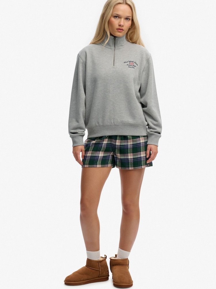 Grå - Superdry Athletic Essentials Graphic Half Zip-genser - Bilde 6 av 6