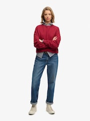 Superdry Red Essential Logo Crew Neck Sweatshirt - Image 4 of 8