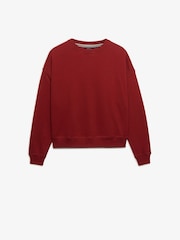 Superdry Red Essential Logo Crew Neck Sweatshirt - Image 6 of 8