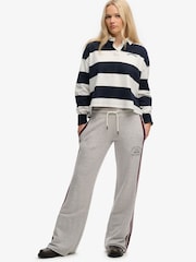 Superdry Grey Athletic Essentials Stripe Flare Joggers - Image 5 of 7