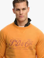 Superdry Orange Merchant Vintage Print Sweatshirt - Image 3 of 8