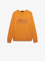 Superdry Orange Merchant Vintage Print Sweatshirt - Image 6 of 8