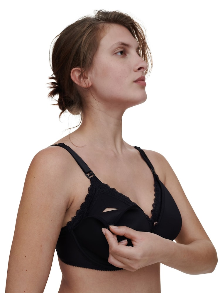 Chantelle Black Merci Maternity Spacer Underwired Bra - Image 4 of 4 Chantelle Black Merci Maternity Spacer Underwired Bra - Image 4 of 4