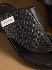 Russell & Bromley Brown Arabian Toe-Post Sandals - Image 4 of 7