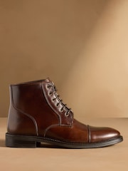 ブラウンレザー - Russell & Bromley Portobello レースアップブーツ - 画像 2 / 7