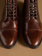 ブラウンレザー - Russell & Bromley Portobello レースアップブーツ - 画像 4 / 7