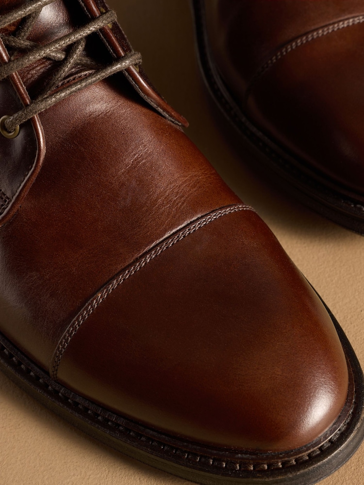 Russell & Bromley Leather Almond Toe Lace-Up Oxford Dress Shoes Brown US 6 E s-l400.jpg main image 3