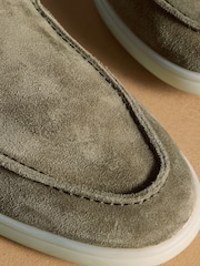 Russell & Bromley Sage Green Carmel Soft Loafers - Image 4 of 7