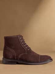 ブラウン スエード - Russell & Bromley Portobello レースアップブーツ - 画像 1 / 7