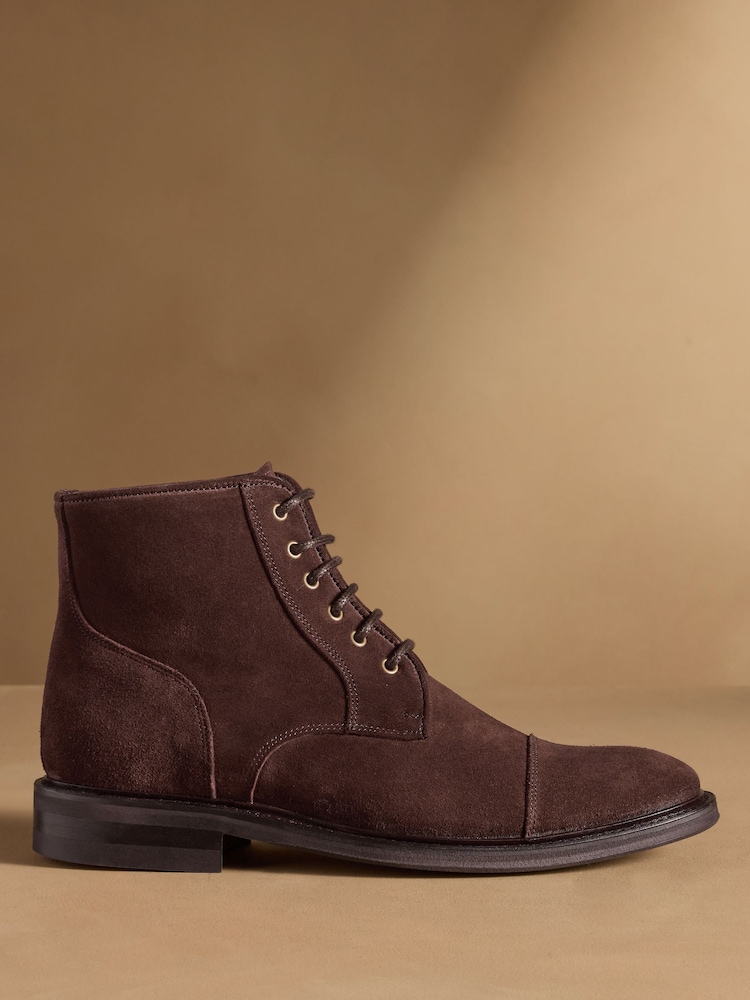 ブラウン スエード - Russell & Bromley Portobello レースアップブーツ - 画像 1 / 7