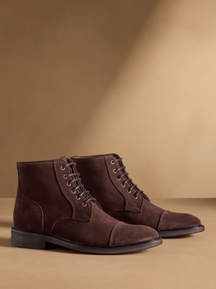 ブラウン スエード - Russell & Bromley Portobello レースアップブーツ - 画像 2 / 7