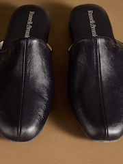 Russell & Bromley Navy Dominic Mule Slippers - Image 7 of 7