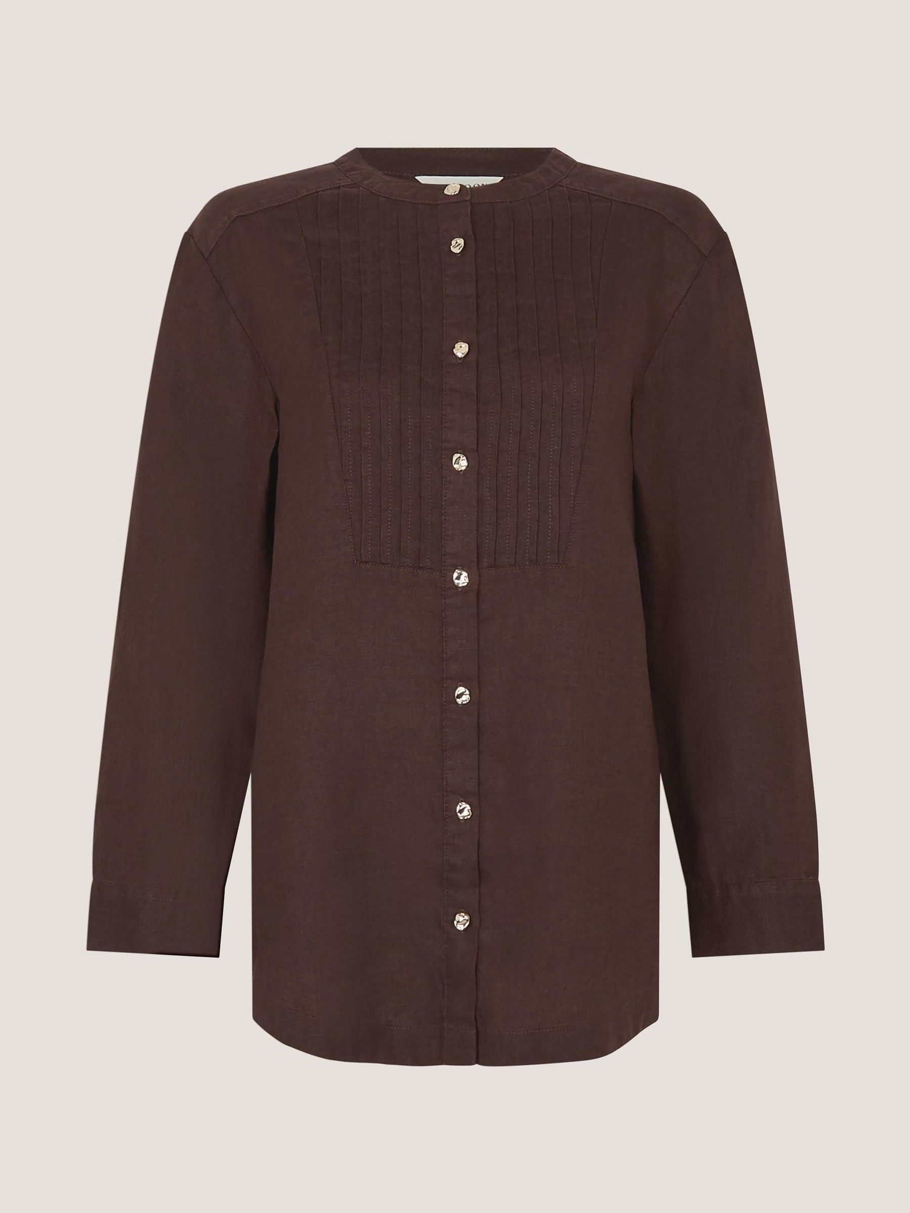 colbo NYC コットン長袖シャツ ブラウン L colbo NYC コットン長袖シャツ ブラウン L Tops – Colbo