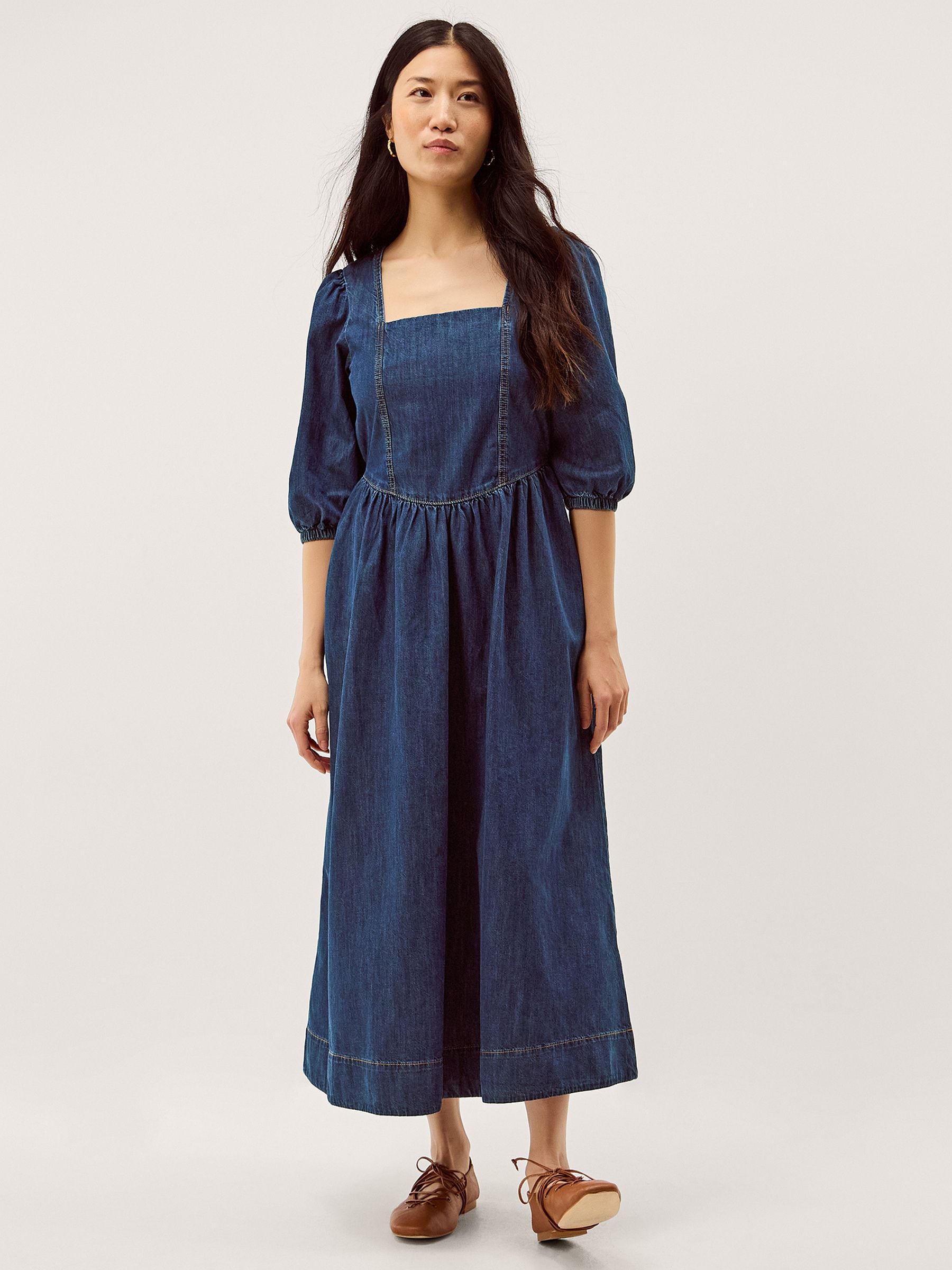 ワンピース Bonjour diary Blue denim dress 6Y Buy Monsoon Blue Lily Square Neck Denim Midi Dress from Next Romania