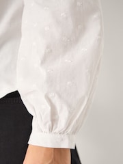 Monsoon Cream Flossy Embroidered Sleeve Top - Image 3 of 6