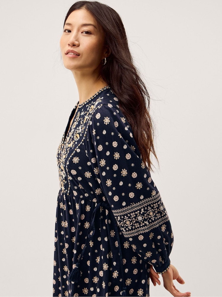 Monsoon Bonny フローラルプリント ジャージ ミディドレス - 画像 2 / 6