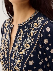 Monsoon Bonny フローラルプリント ジャージ ミディドレス - 画像 3 / 6