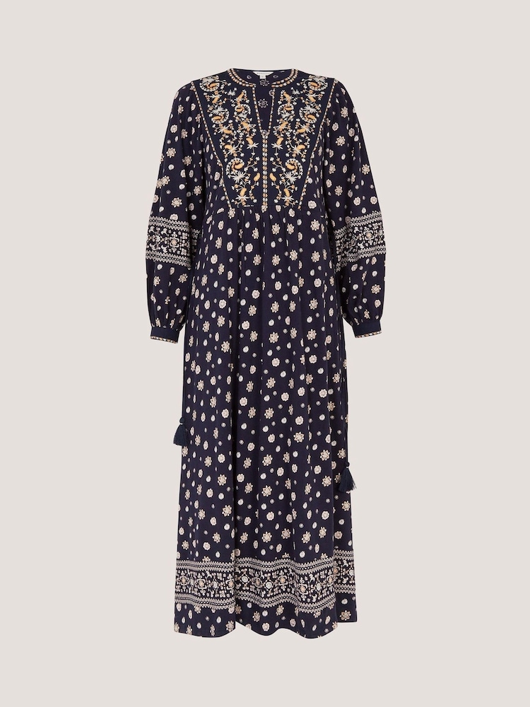 Monsoon Bonny フローラルプリント ジャージ ミディドレス - 画像 6 / 6