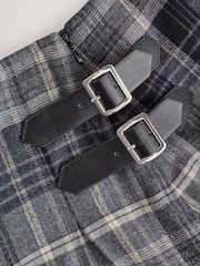 Grå/Blå rutete - N. Premium Kilt Midi Skirt - Bilde 10 av 10