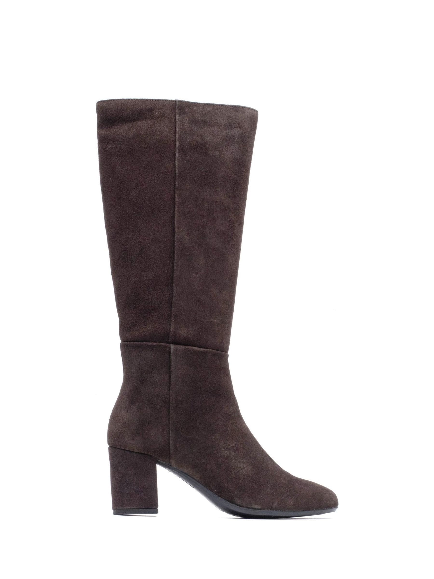 Hush Puppies Women's Chocolate Oprah Suede Long Boot In | Size: 4 - Image 3