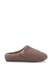 Hush Puppies Brown Good Slipper Teddy Mule - Image 1 of 2