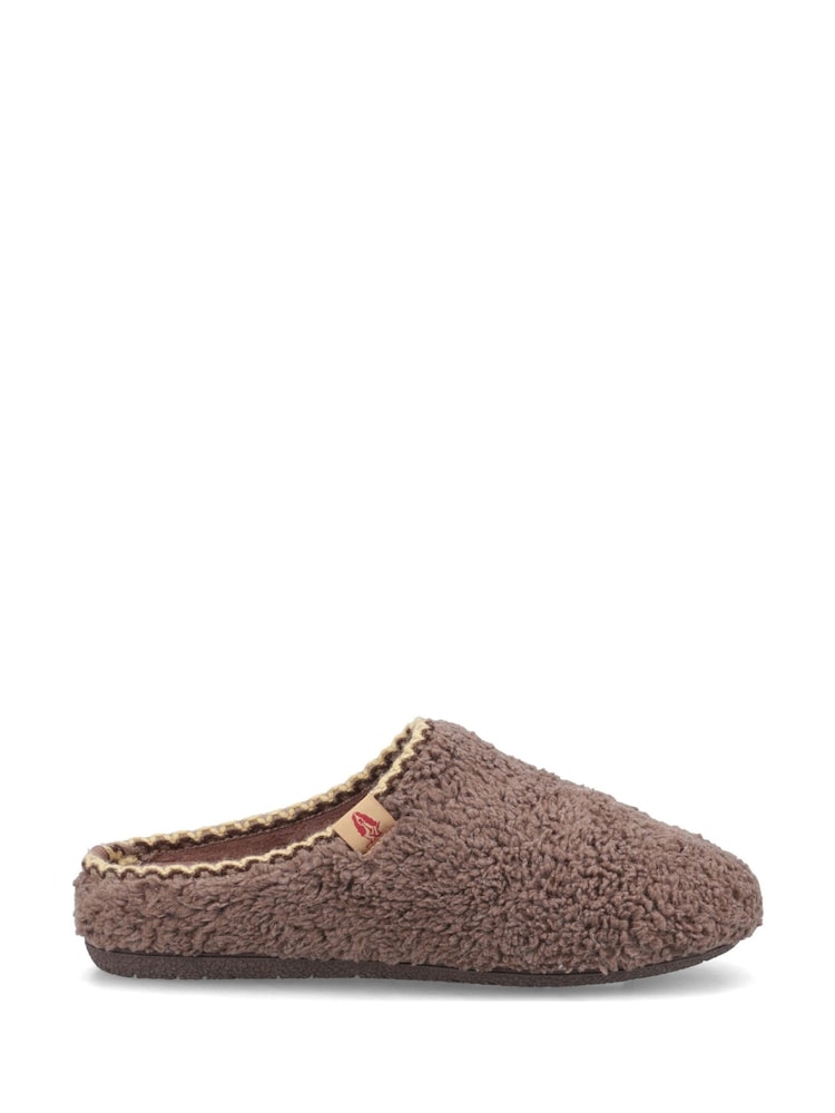 Hush Puppies Brown Good Slipper Teddy Mule - Image 1 of 2