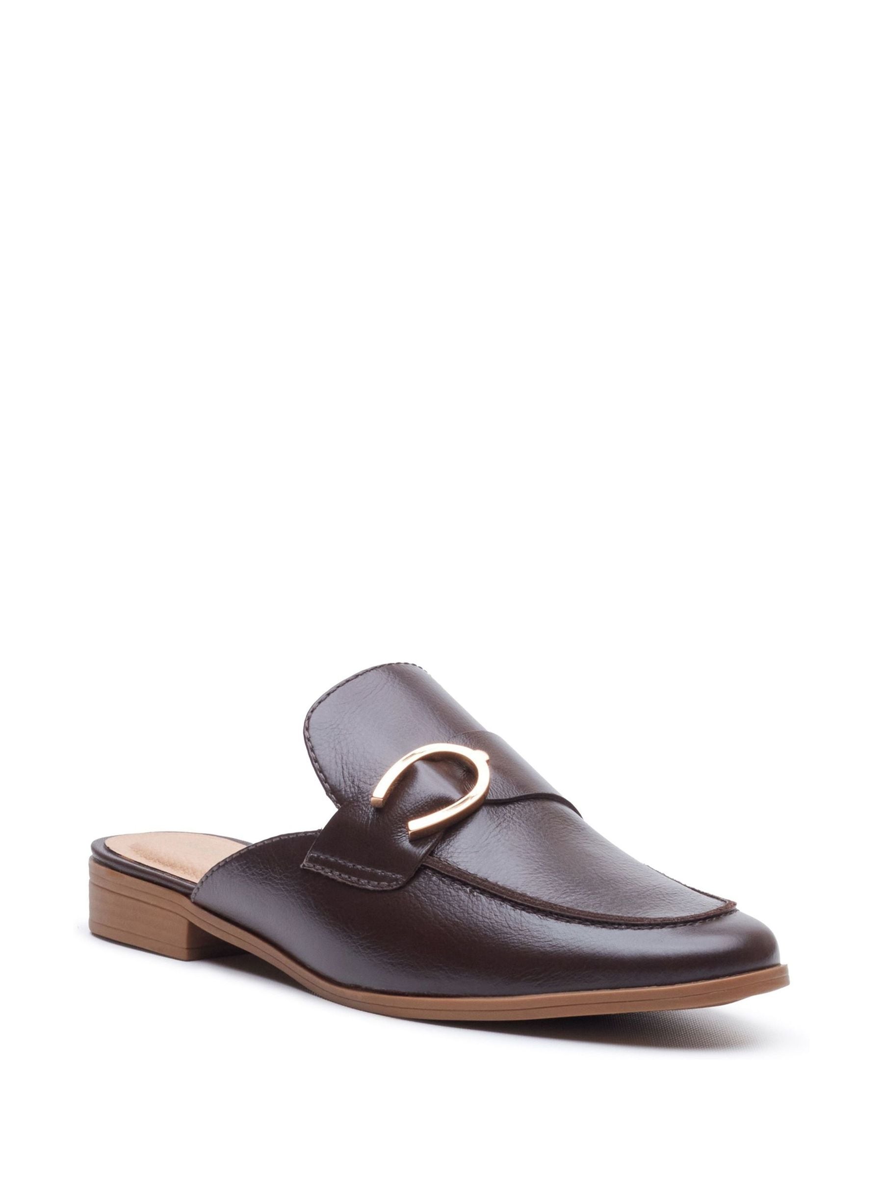Hush Puppies Women's Brown Calla Leather Chocolate Mules Uk Size 7 - Image 4