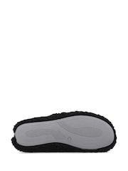 Hush Puppies Black Good Teddy Slippers - Image 2 of 2