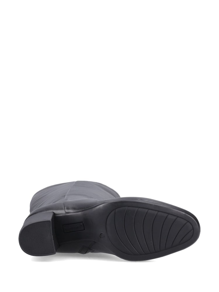 Hush Puppies Black Oprah Leather Long Boots - Image 2 of 2
