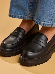 Hush Puppies Black Odessa Loafers - Image 2 of 5