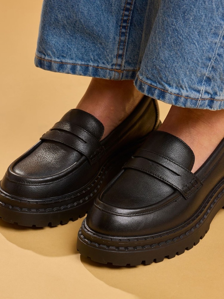 Hush Puppies Black Odessa Loafers - Image 2 of 5 Hush Puppies Black Odessa Loafers - Image 2 of 5