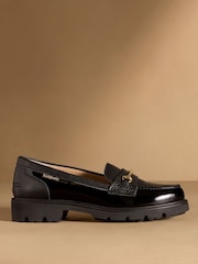 Russell & Bromley Black Westminster Snaffle Lug Sole Loafers - Image 3 of 7