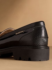 Russell & Bromley Black Westminster Snaffle Lug Sole Loafers - Image 7 of 7