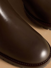 Russell & Bromley Brown Lake Size Zip Faux Fur Lined Boots - Image 6 of 7