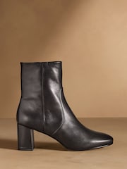 Russell & Bromley Black Upton Low Block Heel Ankle Boots - Image 2 of 7