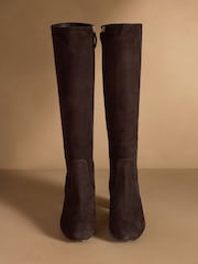 Brun - Russell & Bromley Upton Tall knæhøje støvler med blokhæl - Billede 3 af 7