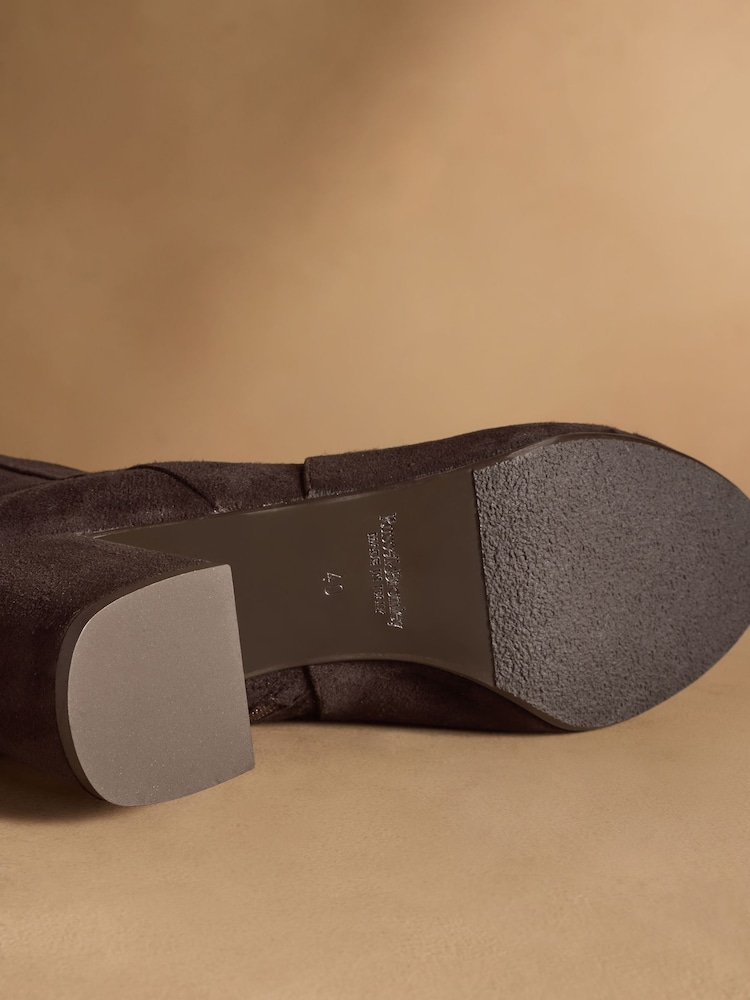 Brun - Russell & Bromley Upton Tall knæhøje støvler med blokhæl - Billede 7 af 7