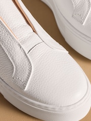 Russell & Bromley White Park Up Laceless Flatform Trainers - Image 5 of 7
