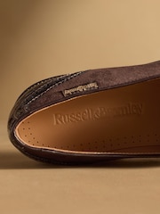 Russell & Bromley Brown Tassel Brogue Loafers - Image 5 of 7