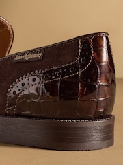 Russell & Bromley Brown Tassel Brogue Loafers - Image 6 of 7