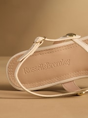 Russell & Bromley White Lauren Disc Trim Sandals - Image 5 of 7