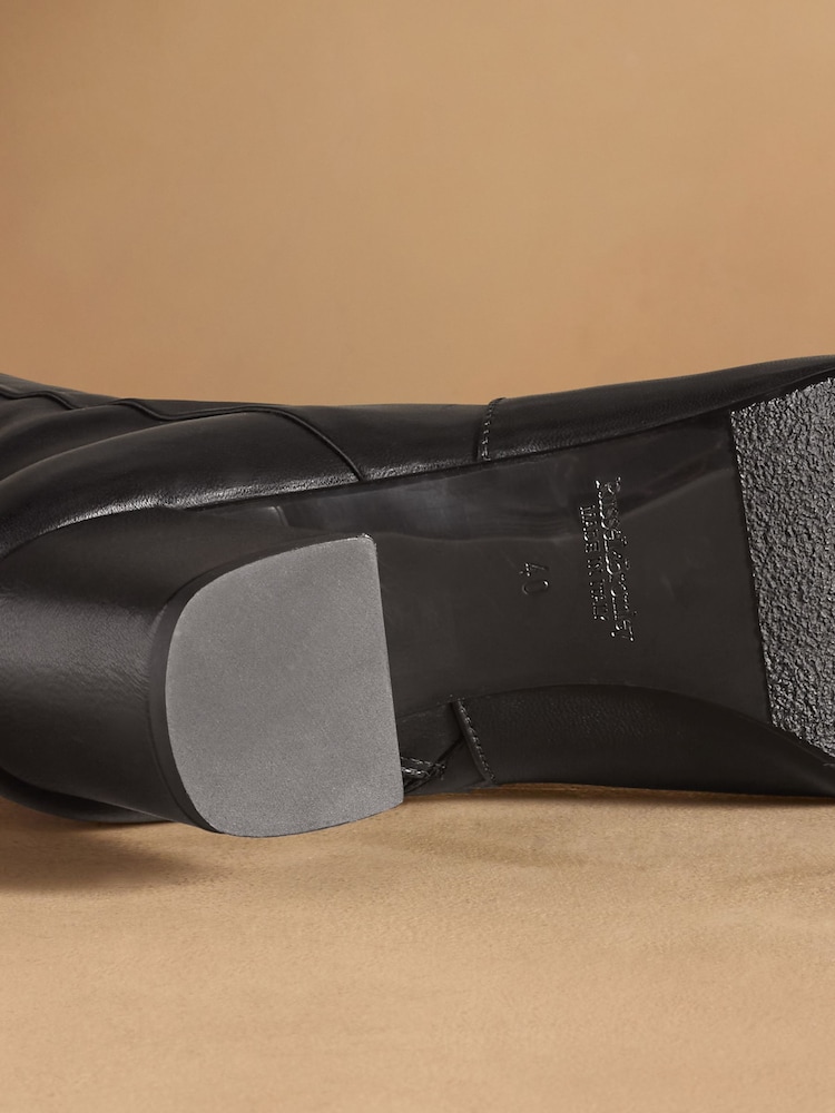 Sort - Russell & Bromley Upton Tall knæhøje støvler med blokhæl - Billede 7 af 7