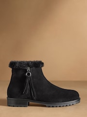 Russell & Bromley Lake Low Faux Fur Ankle Boots - Image 2 of 7